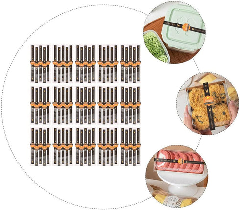 100pcs Stickers Sticker Decals Decorative Baking Labels Decorative Label Sticker Label Self Adhesive Paper Sticker Packaging Sticker Biscuit Kraft...