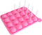 WARMBUY 20 Cavity Silicone Cake Pop Mold Lollipop Baking Mold Tray with Sticks, Pink...