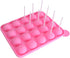 WARMBUY 20 Cavity Silicone Cake Pop Mold Lollipop Baking Mold Tray with Sticks, Pink...