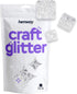 Hemway Craft Glitter - 1/8" 0.125" 3mm - Square Shaped Sequin Glitter for Decoration, Scrapbook, Arts, Craft, Design, Body, Cosmetic - Silver - 50...