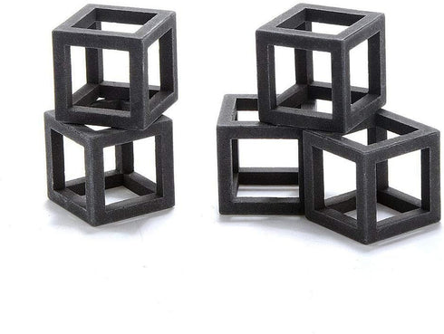 Saim Aquarium Ceramic Fish Shrimp Shelter Crayfish Breeding Cave Cubic Hideout Cube Block Ornament for Aquarium,Fish Tank - 5 Pack...