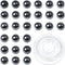 Bymitel 8mm Natural Hematite Metallic Round Beads Gemstones Genuine with 140pcs DIY Jewelry Making Unisex (8mm 140pcs, Hematite)...