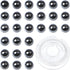 Bymitel 8mm Natural Hematite Metallic Round Beads Gemstones Genuine with 140pcs DIY Jewelry Making Unisex (8mm 140pcs, Hematite)...