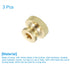 uxcell Knurled Thumb Nuts, 3Pcs M8 x D23mm x H16mm Brass High Head Through Hole with Collar High Head Through Hole Round Knobs Fasteners for 3D Pr...