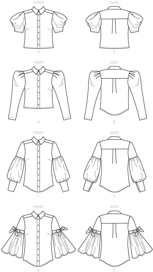 McCall's Patterns McCall's Loose Fit Women's Button-Up Blouse Sewing Patterns, Sizes 14-22...