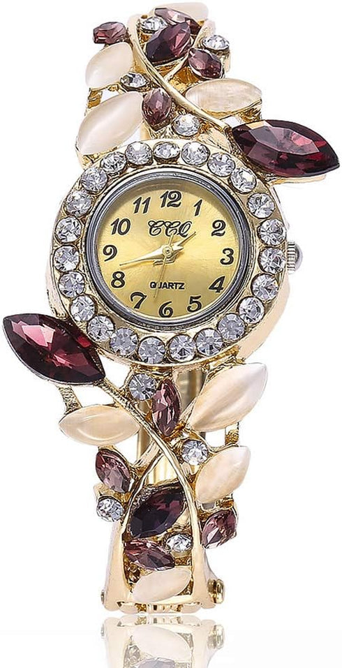 Weicam Women 5 Pack Luxury Watch Bracelet Diamond Flower Lady Retro Wholesale Wrist Watch Jewellery...