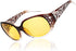 LVIOE Night-Vision Driving Glasses Wrap Around Anti Glare with Polarized Yellow Lens for Women...