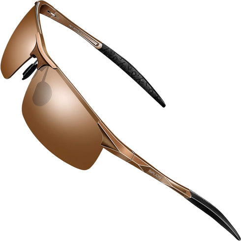 SIPLION Sunglasses Men Polarized for Men's Driving Sport Fishing hiking UV Protection Al-Mg Metal Frame Ultra Light...