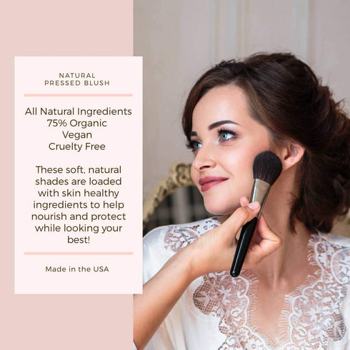 Mom's Secret 100% Natural Blush, Organic, Vegan, Gluten Free, Natural Pressed Blush, Cruelty Free, Made in the USA, 0.18 oz (Flush)...
