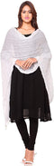 Stylesindia Cotton Solid Colors Women Dupatta scarves Shawl (White)...