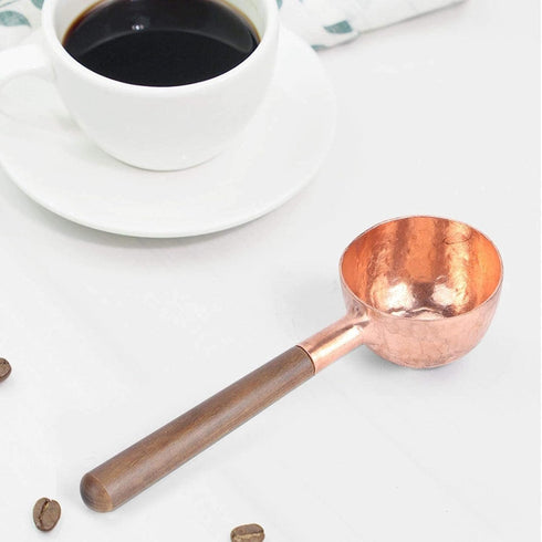 Measuring Scoop Measuring Spoon Red Copper Coffee Measuring Spoon With Black Walnut Handle Multi Function Spoons Tools for Measuringtea Sugar Salt...