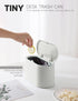 Mini Trash Can with Lid Removable Small Garbage Can, Tiny Plastic Trash Bin, Pop Up Countertop Wastebasket, Counter Garbage Lint Bin for Bathroom,...