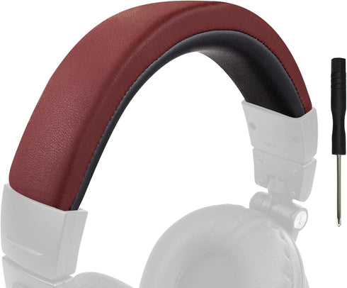 SOULWIT Protein Leather Headband Cover for Audio Technica ATH M50, M50X, M50XWH, M50XBT, M50XBT2, M50S/LE Headphones, Replacement Headstrap Pad Re...