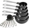 COOK WITH COLOR Measuring Cups Set and Measuring Spoon Set, Stainless Steel Handles, Nesting Kitchen Measuring Set, Liquid Measuring Cup Set, 12 P...