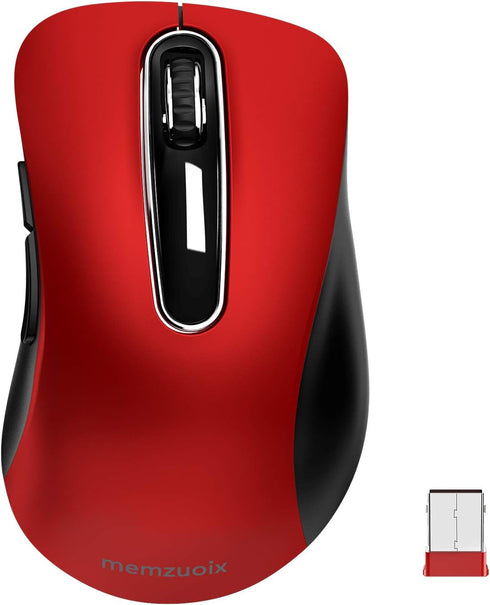 memzuoix 2.4G Wireless Mouse, 1200 DPI Mobile Optical Cordless Mouse with USB Receiver, Portable Computer Mice for Laptop, PC, Desktop, MacBook, 5...