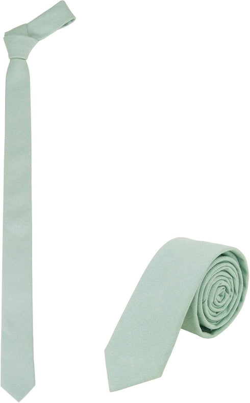 Men's Cotton Solid Skinny Necktie 2" Tie...