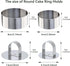Uncle Jack 4 Pieces Round Cake Ring Molds, Stainless Steel Cake Ring Mold with Pusher, for Kitchen Tools, Baking Pastry, Mousse (Include 4 Rings a...