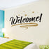 Woodland Arts 22 inches x 15 inches Brown and Black Welcome Home Stars Wall Door Vinyl Removable Decals Stickers for Living Room Bedroom Nursery C...