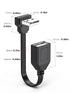 2PCS 90 Degree USB2.0 Extension Cable Flat Right Angle USB Male to Female Adapter Short Soft USB Cable 8inch-20CM (UP Angle+Down Angle)...