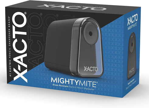 X-ACTO Mighty Mite Electric Pencil Sharpener, Black/Silver (19501/19501X)...