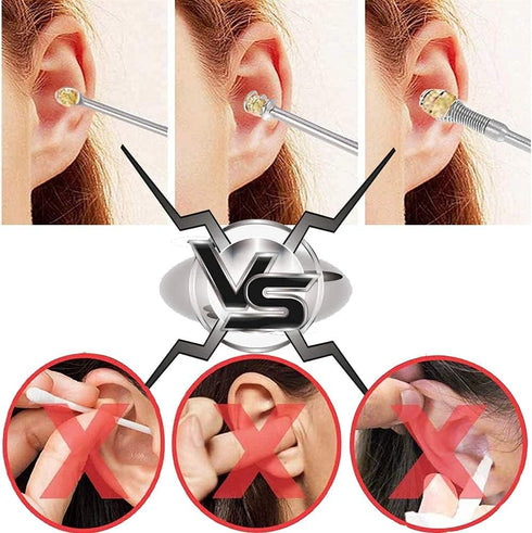 Ear Pick Ear Curette Earwax Pick Removal Tool Kit 8 Pcs, Stainless Steel Ear Hygiene Care Sets with Storage Box...