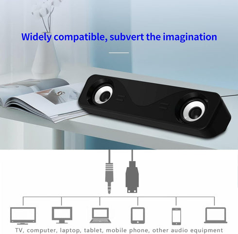 Desktop Computer Speakers Gaming Laptop Speaker USB Powered Speaker Portable Mini Sound Bar Sound...