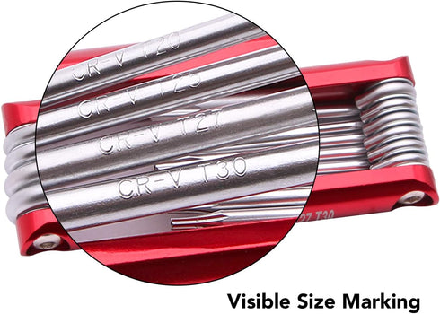 Chrome Vanadium Steel Wrench Set, 10-Piece, Includes Sizes T-6 to T-30...