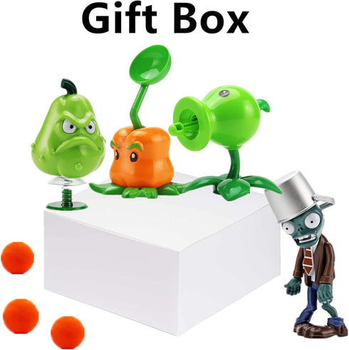 4 PCS Plants and Zombies Toys Action Figures Zombies PVZ Toys Sets 1 2 Series Great Gifts for Kids and Fans,Birthday and Christmas Party...