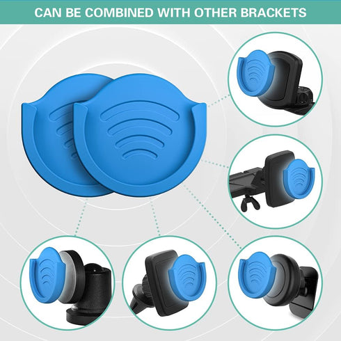 pop-tech Phone Grip for Socket Holder, 2 Pack Silicone Car Phone Mount Adhesive for Collapsible Grip & Stand with 3M Adhesive Replacement for Car ...