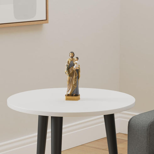 Galiyen St. Joseph and Child Jesus Statues, Hand-Crafted 8 Inch Saint Joseph Resin Figurines, Catholic Religious Renaissance Collection Decoration...