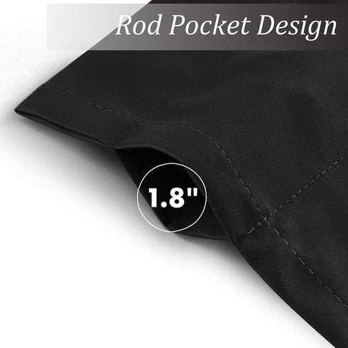Valea Home Blackout Valance Curtains Waterproof Soft Rod Pocket Valance for Kitchen and Bathroom Window Room Darkening Valances for Bedroom, 52 in...