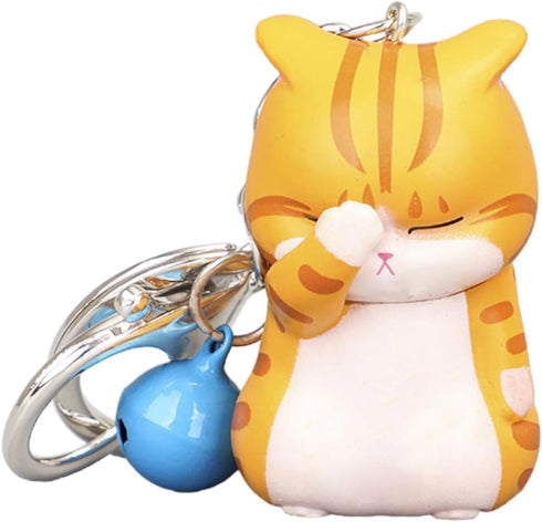 Lovely Cat Keyring - Cute Cats in Funny Poses Accessory, Cat Key Chain for Kitty Pet Owner Gift...