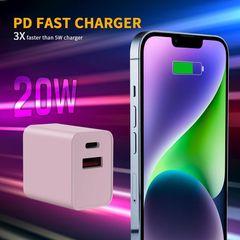 USB C Charger Block, Watch Se Block, 2023 Upgrade Dual Port Fast Charging Block Cube Box Brick Plug Adapter Compatible with New Watch SE Series 8 ...