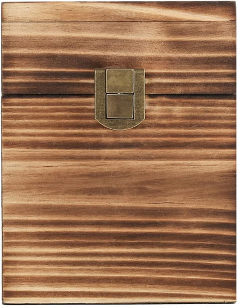 Wood Rustic Trading Deck Box Cards Cards Sports Storage Organizer Boxes Holder Compatible With PM TCG Card Box...