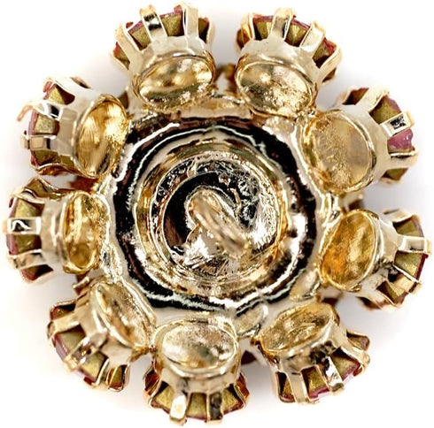 10 pcs Fancy Pink Mix Color Rhinestones Sewing Metal Shank Buttons for Coats -22mm -8/9"...