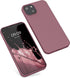 kwmobile Case Compatible with Apple iPhone 13 Case - Slim Protective TPU Silicone Phone Cover - Dark Rose...