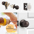 Probrico Ball Passage Door Knobs Door Lock Without Key in Oil Rubbed Bronze...