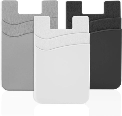 Senose Phone Wallet, Phone Card Holder Stick On Silicone Credit Card Holder for Back of Phone, Business Card & Id Compatible for iPhone Android An...