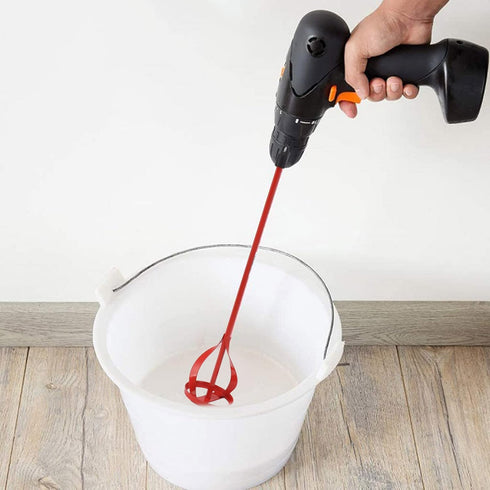 Paint Mixer, 1-5 Gallon Bucket Mortar Mixer Paint Stirrer for Drill, Mud Mixer Steel Hex Rod Power Tool Resin Mixer Bit Replacement for Grout Mort...
