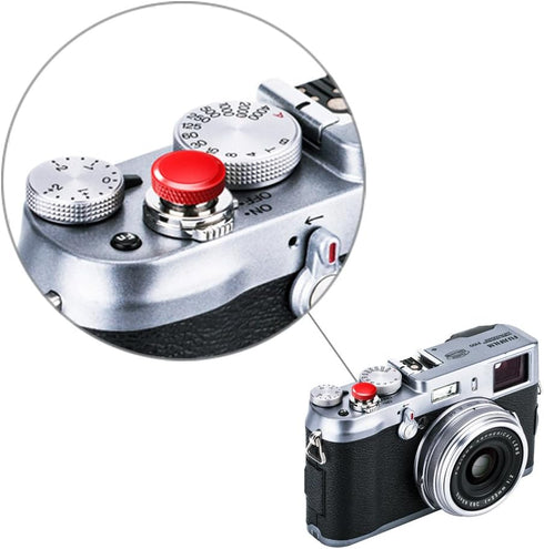 JJC Camera Soft Release Button, Shutter Button for Fuji Fujifilm X-T5 X-T4 X-T3 X-T30 X-T30 II X-T20 X-PRO3 X100VI X100V X-E4 X-E3 Sony RX1R II RX...