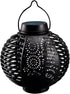 3.7v 10w Solar Lantern Light Outdoor Ip65 Waterproof Round Garden Hanging Atmosphere Night Lamp Black...