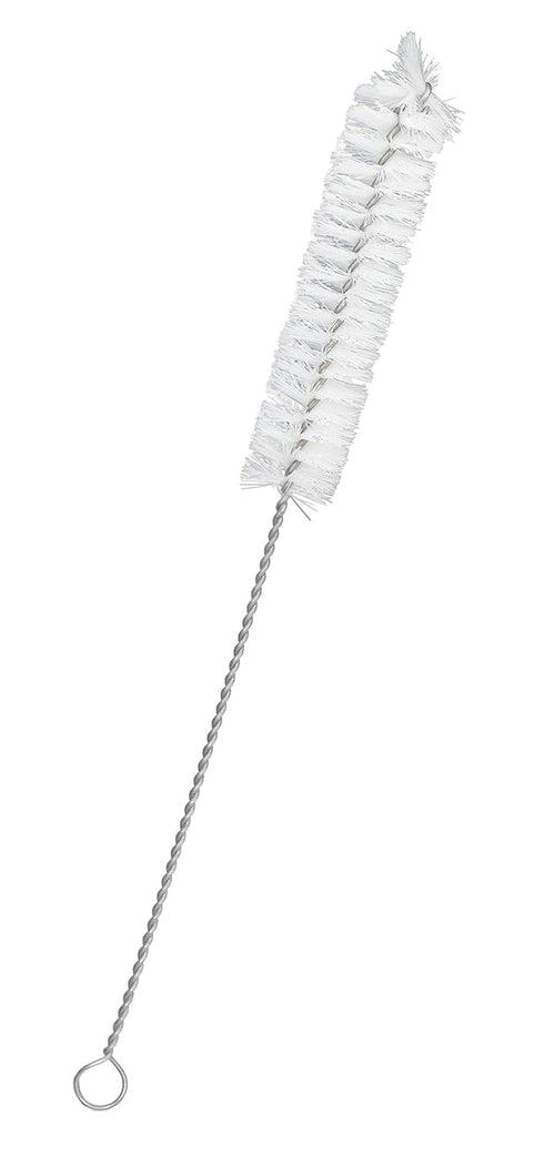 EISCO 12PK Bristle Cleaning Brushes with Fan-Shaped Ends, 9" - Twisted Stainless Steel Wire Handle - Ideal for 0.6" - 0.8" Diameter Tubes, Bottles...