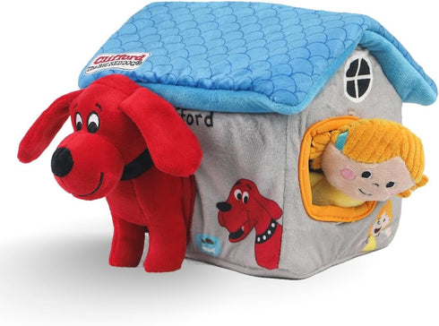 Clifford® Cozy House Puzzle Toys for Dogs | Hide and Seek Mentally Stimulating Toys for Dogs | 7.9" Plush Dog Toy, Extra Characters, Squeakers, Cr...