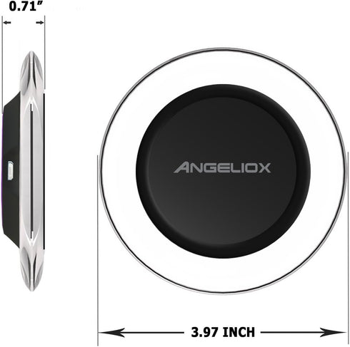 Wireless Charger Charging Pad Charging Receiver Compatible with iPhone 7 Plus/7/6 Plus/6S Plus/6S/6/5S/5/SE/5C(Charging Receiver is Included)...