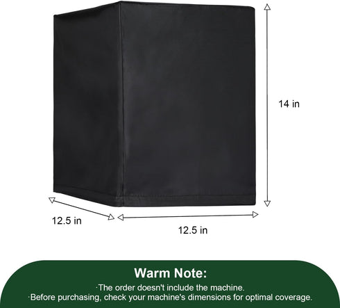 Coffee Maker Dustproof Cover, Universal Waterproof Shield for Countertop Appliances in Home, Garage and Office, Black...
