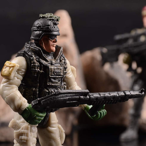 HAPTIME Military Action Figure Play Set for Kids - Army Men Soldiers Toys for Boys and Girls Ages 3-9 (SWAT Team Edition)...