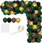 Dark Green Black Gold Balloons Arch Kit - Dark Green Black Balloons Gold Metallic Brown Balloons for Football Video Game Theme Birthday Graduation...