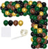 Dark Green Black Gold Balloons Arch Kit - Dark Green Black Balloons Gold Metallic Brown Balloons for Football Video Game Theme Birthday Graduation...