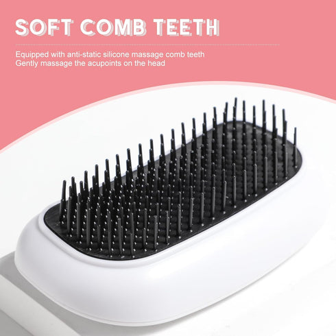 BS-MALL Scalp Massage Comb Electric Massage Brush Portable Hair Comb White Home Spa for Head White...