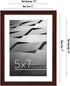 Americanflat 5x7 Picture Frame with Shatter-Resistant Glass - Streamline Collection - Thin Border Photo Frame for Tabletop and Wall Display - Hang...